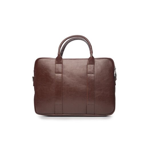 Maroon leather shoulder laptop bag SL20 EDYNBURG