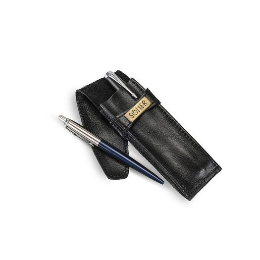 Leather men's pen case SA12 BLACK