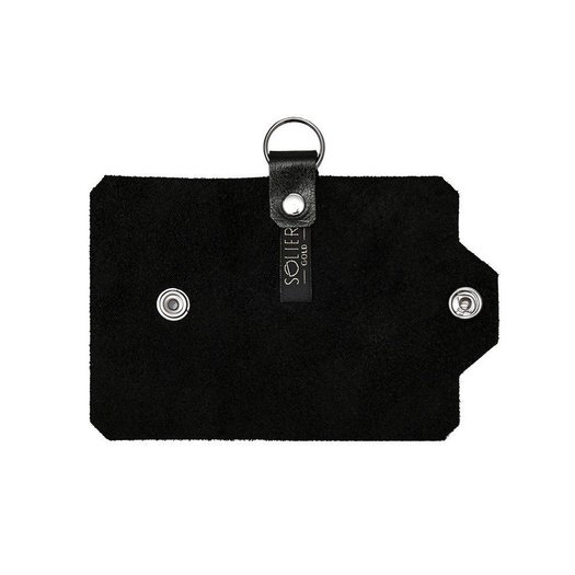 Leather men's key holder SOLIER SA11 BLACK