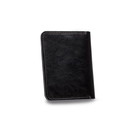 Slim leather men's wallet with coin holder SOLIER SW15 SLIM DARK BROWN