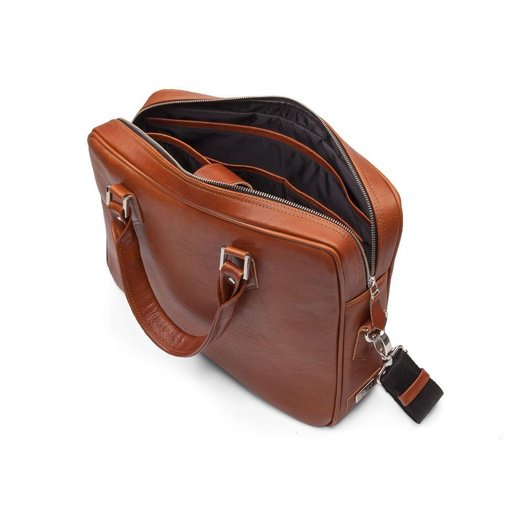 Genuine leather laptop bag Solier SL22 vintage brown