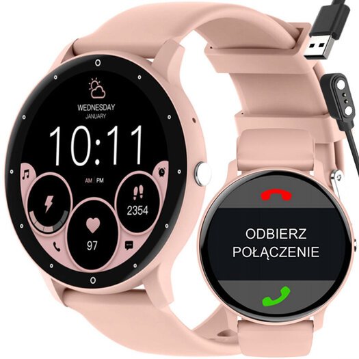 Išmanusis laikrodis unisex Rubicon RNCF16 - BLUETOOTH CALL, TRENING GOOGLE FIT (sr058d)