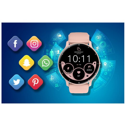 Išmanusis laikrodis unisex Rubicon RNCF16 - BLUETOOTH CALL, TRENING GOOGLE FIT (sr058d)