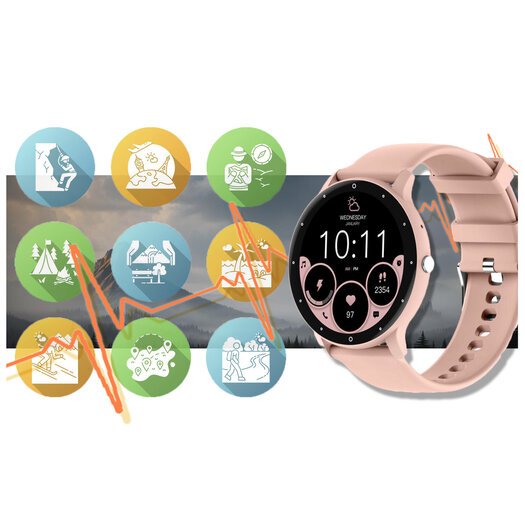 Išmanusis laikrodis unisex Rubicon RNCF16 - BLUETOOTH CALL, TRENING GOOGLE FIT (sr058d)