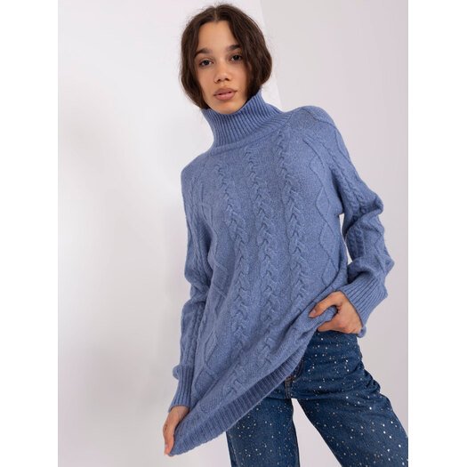 Sweter-AT-SW-2355-2.30X-ciemny niebieski