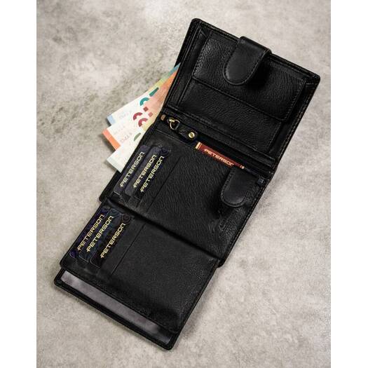 Leather wallet & key ring PETERSON PTN SET-M-N4L-D