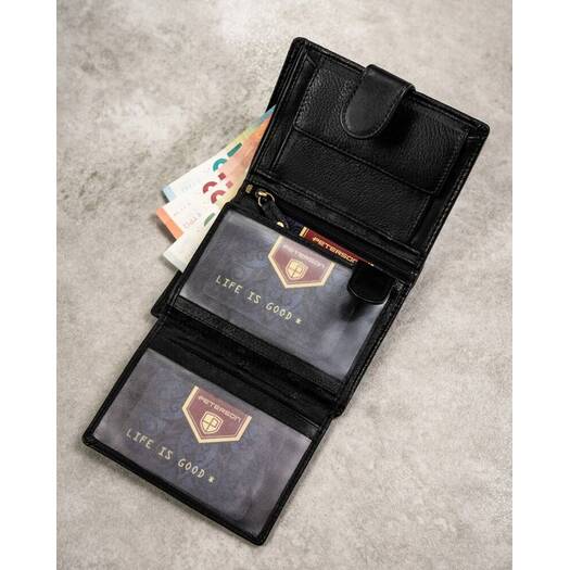 Leather wallet & key ring PETERSON PTN SET-M-N4L-D