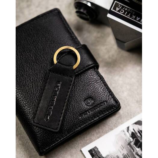 Leather wallet & key ring PETERSON PTN SET-M-N4L-D