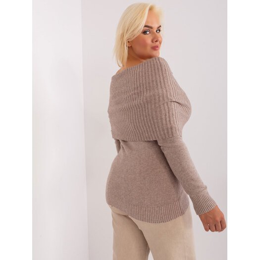 Sweter-PM-SW-PM724.26P-ciemny bezowy