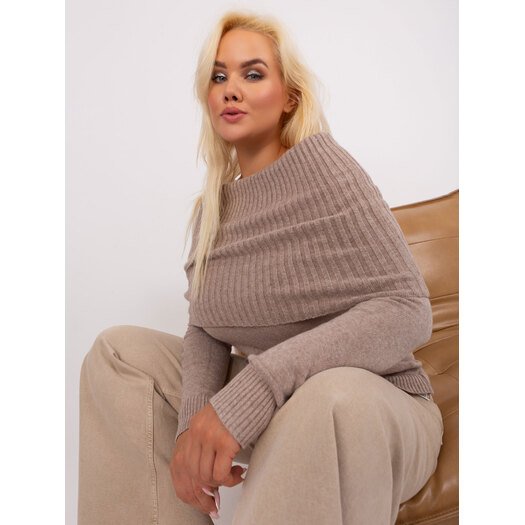 Sweter-PM-SW-PM724.26P-ciemny bezowy