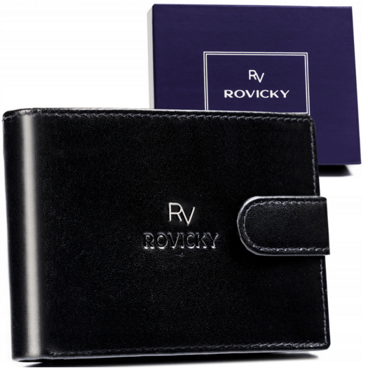 Leather wallet RFID ROVICKY RV-7680286-L-BCA-460