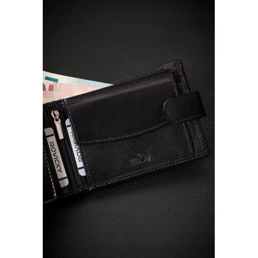 Leather wallet RFID ROVICKY RV-7680286-L-BCA-460