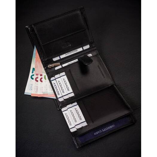 Leather wallet RFID ROVICKY RV-7680278-IL-BCA-44