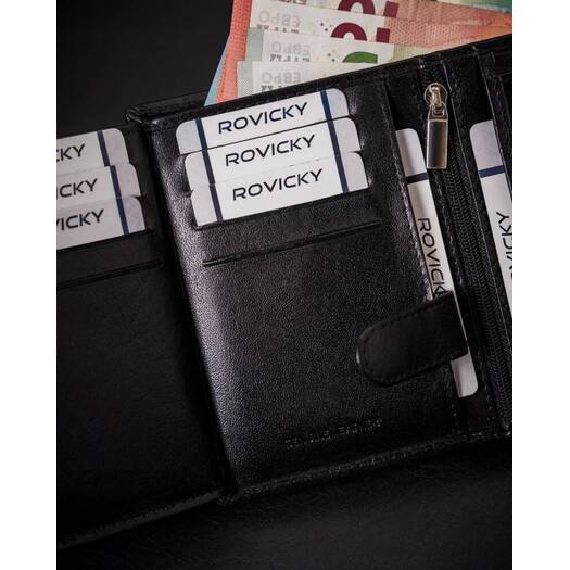 Leather wallet RFID ROVICKY RV-7680278-IL-BCA-44