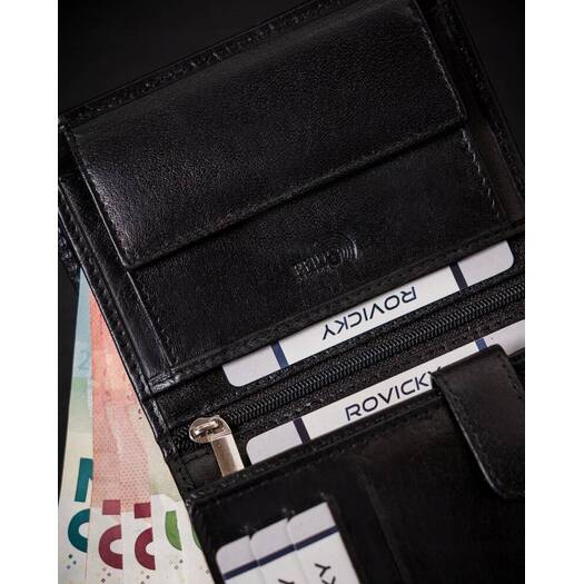 Leather wallet RFID ROVICKY RV-7680278-IL-BCA-44