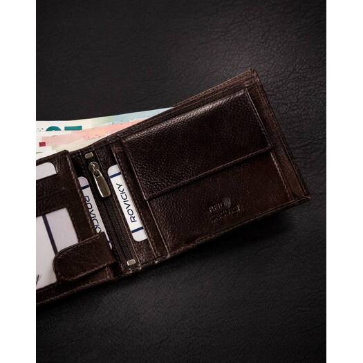 Leather wallet RFID ROVICKY N992-RPVT-BL