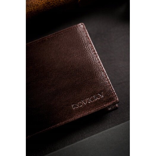 Leather wallet RFID ROVICKY N992-RPVT-BL