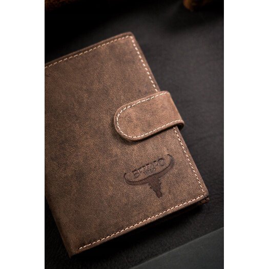 Leather wallet RFID BUFFALO WILD MR-04L-BAW-BL