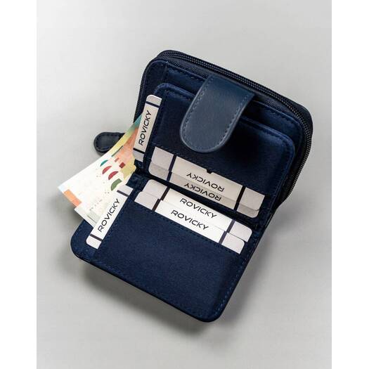 Leatherette wallet RFID 4U CAVALDI N116-APU-BL