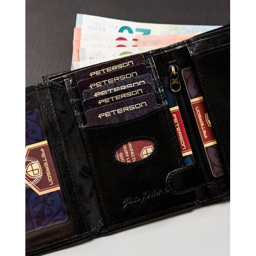 Leather wallet RFID PETERSON PTN 333.01