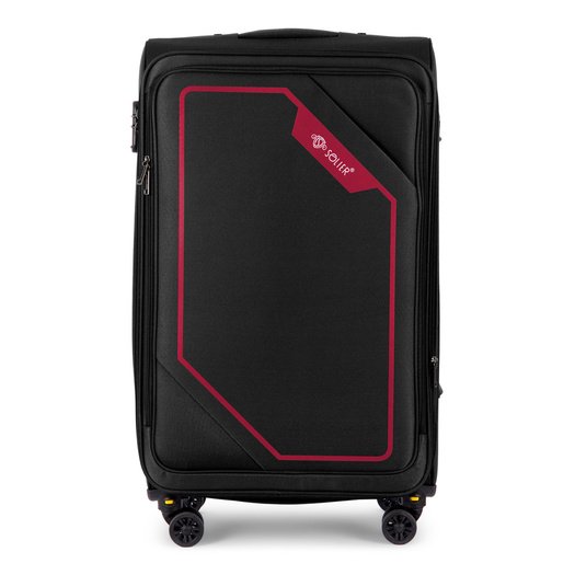 Large soft luggage XL 29   Solier STL2240 black-red