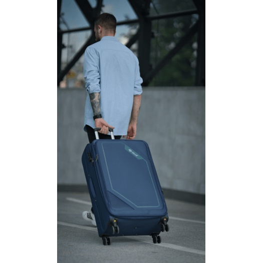 Medium soft luggage M 23   Solier STL2240 navy-green