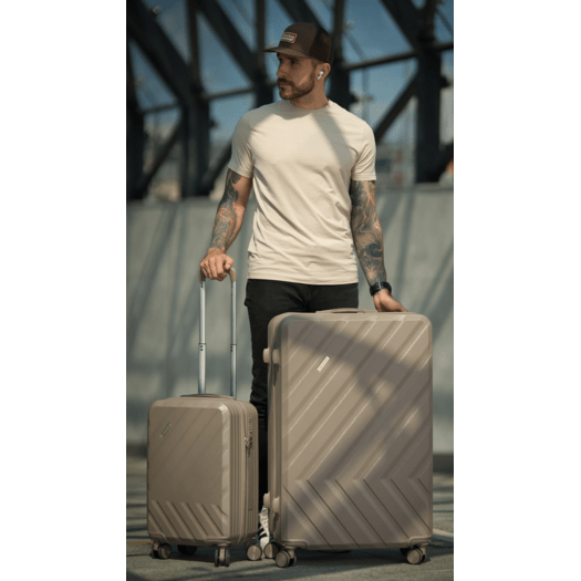 MEDIUM SUITCASE 22  STL945 ABS DARK GREY