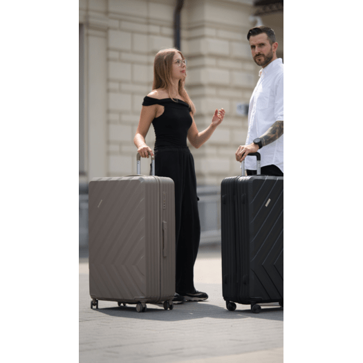 MEDIUM SUITCASE 22  STL945 ABS DARK GREY