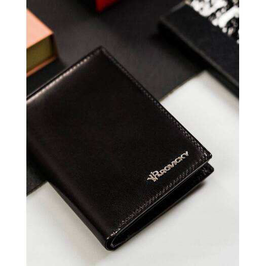 Leather wallet RFID ROVICKY RV-8191-AAX