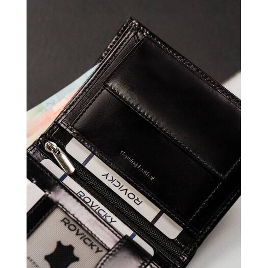 Leather wallet RFID ROVICKY RV-8191-AAX