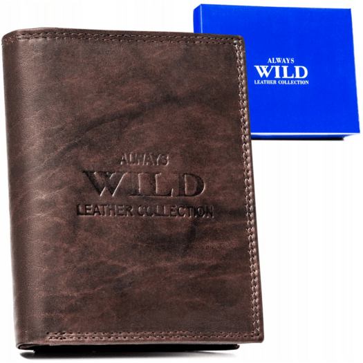 Leather wallet ALWAYS WILD AW-N4-MAL