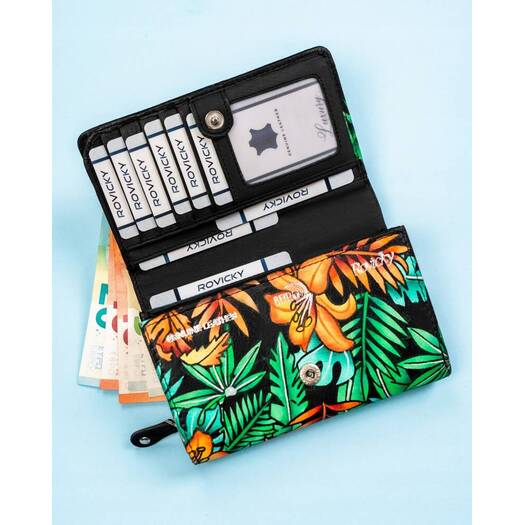 Leather wallet RFID ROVICKY R-N0493-ART