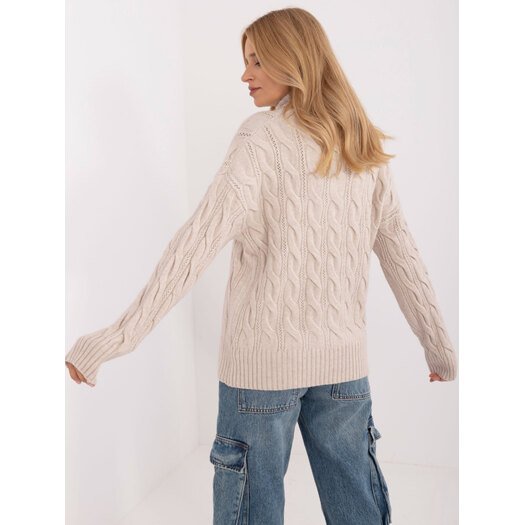 Sweter-AT-SW-23445.00-jasny beżowy