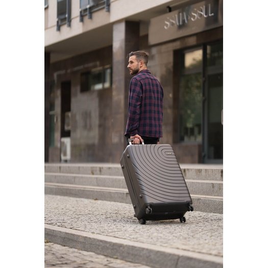 SUITCASE M 24   STL945 ABS DARK GREY