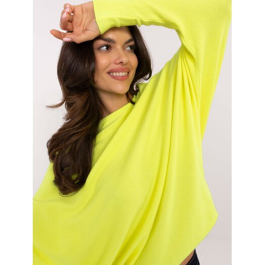 Sweter-DHJ-SW-8862.91-fluo żółty