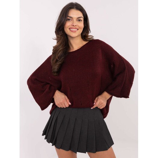 Sweter-DHJ-SW-9314.04P-bordowy