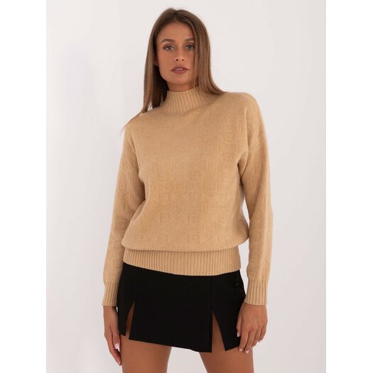 Sweter-AT-SW-2339.54-jasny camelowy