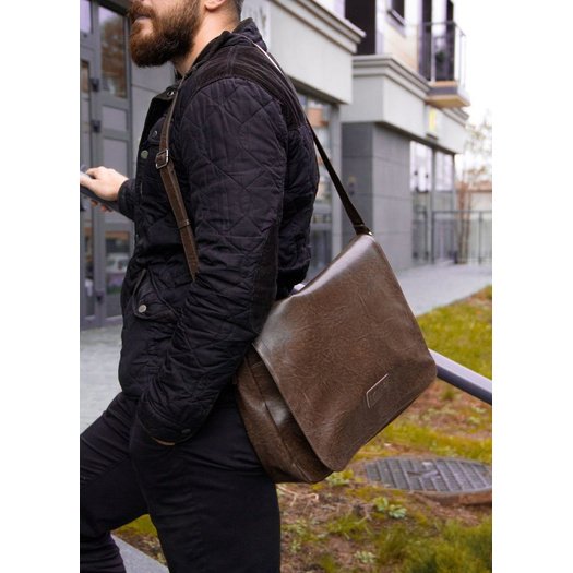 Black men`s shoulder bag S11