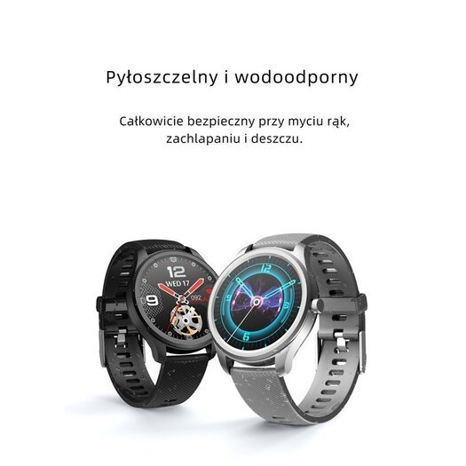 IŠMANUSIS LAIKRODIS SMARTWATCH G. Rossi SW012-3 silver/gray + dodatkowa BRANSOLETA (zg315c)