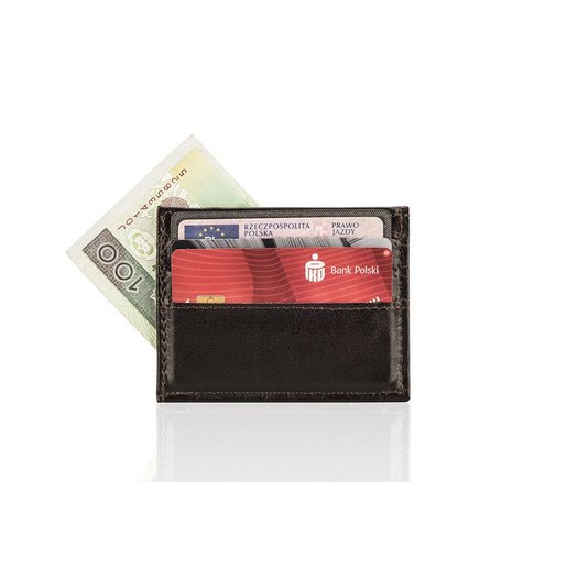 Slim leather men's wallet card holder SOLIER SA13 