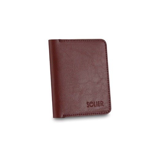 Slim leather men's wallet SOLIER SW10 SLIM BROWN