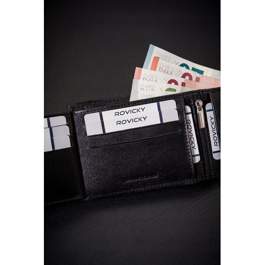 Leather wallet RFID ROVICKY RV-7680286-B-BCA-461