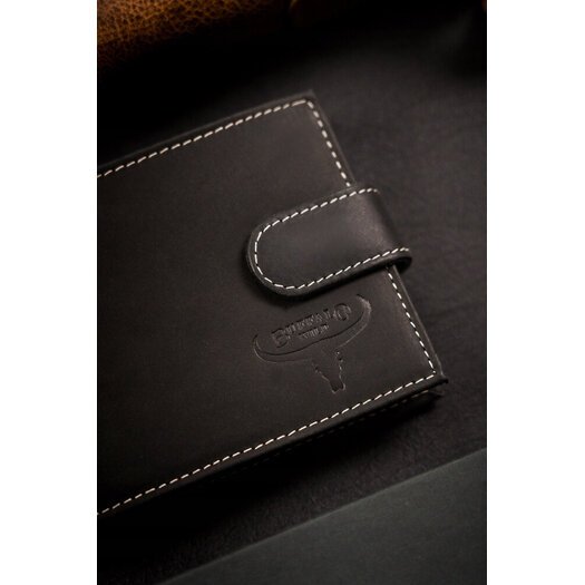 Leather wallet RFID BUFFALO WILD MR-02L-BAW-BL