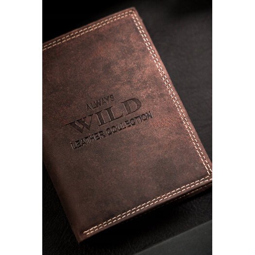 Leather wallet RFID ALWAYS WILD N4-CHM-BL