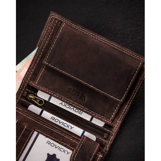 Leather wallet RFID ALWAYS WILD N4-CHM-BL