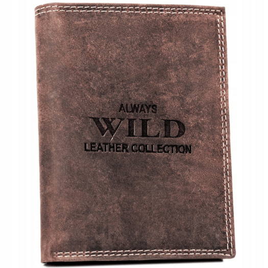 Leather wallet RFID ALWAYS WILD N4-CHM-BL