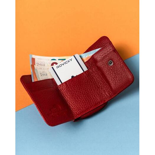 Leather wallet RFID LORENTI 423229-CEK