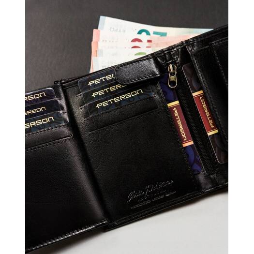 Leather wallet RFID PETERSON PTN 324.01