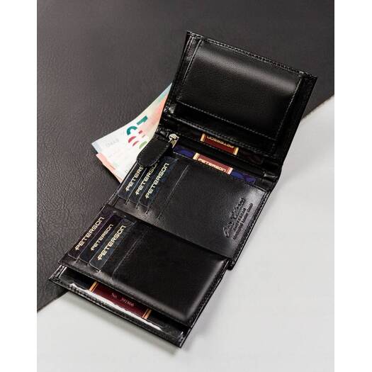 Leather wallet RFID PETERSON PTN 324.01