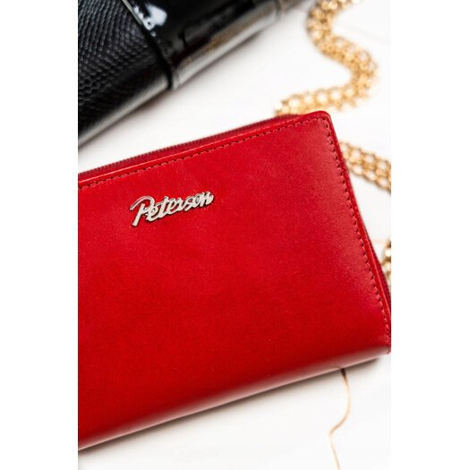 Leather wallet & key ring gift set PETERSON PTN SET-D-67-KCS